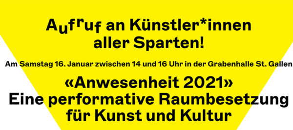 «Anwesenheit 2021» Eine performative Raumbesetzung für Kunst und Kultur
